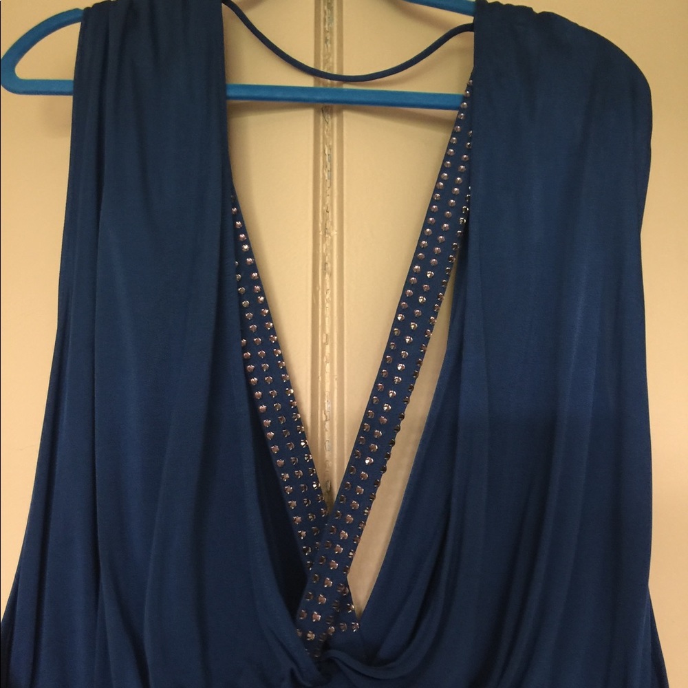 Plunge Neckline Dress Moda International - Picture 6 of 7